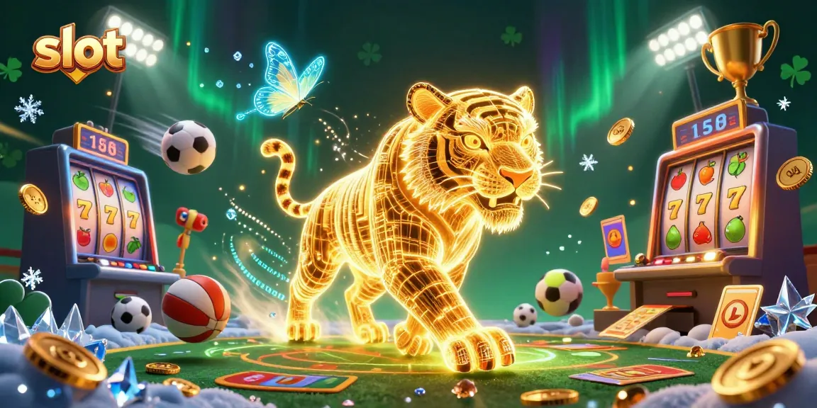 Menangkan slot dengan karakter harimau emas berenergi dan elemen kasino digital yang menarik.