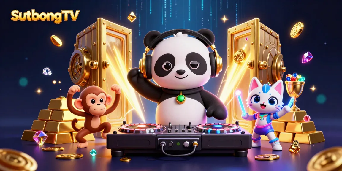 Hành động hấp dẫn trên SutbongTV với DJ gấu panda và vũ công khỉ rực rỡ.