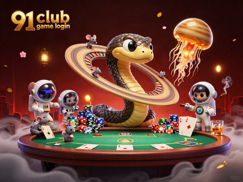 Place bets at 91 club game login with vibrant cartoon characters in a dynamic casino scene.