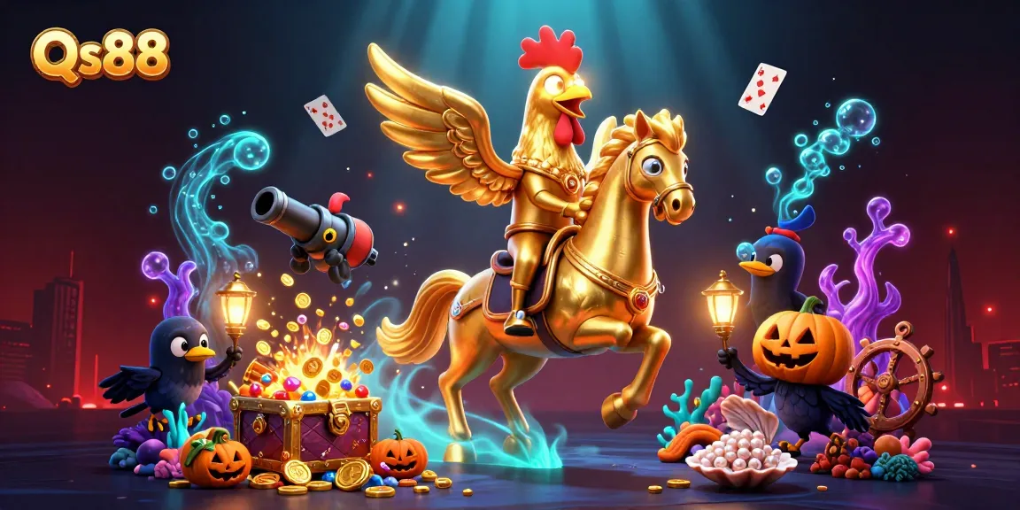 Experience thrilling adventures with Qs88 in a vibrant casino filled with fantasy elements.