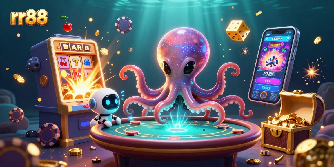 rr88 offers thrilling gameplay with colorful alien characters, jackpot explosions, and casino elements.