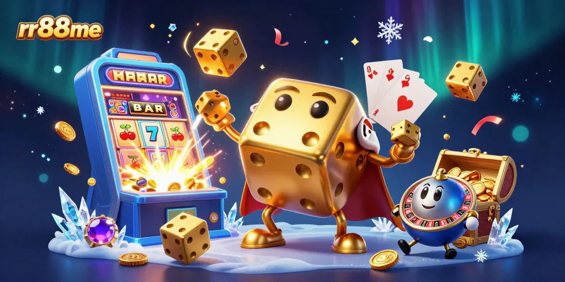 Experience thrilling gaming adventures with rr88me's vibrant 3D casino scene packed with action.