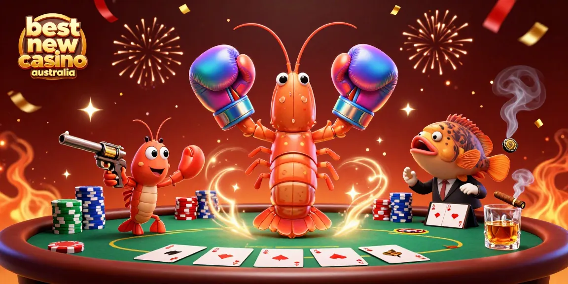 Celebrate wins at the best new online casino australia with colorful poker elements and vibrant characters.