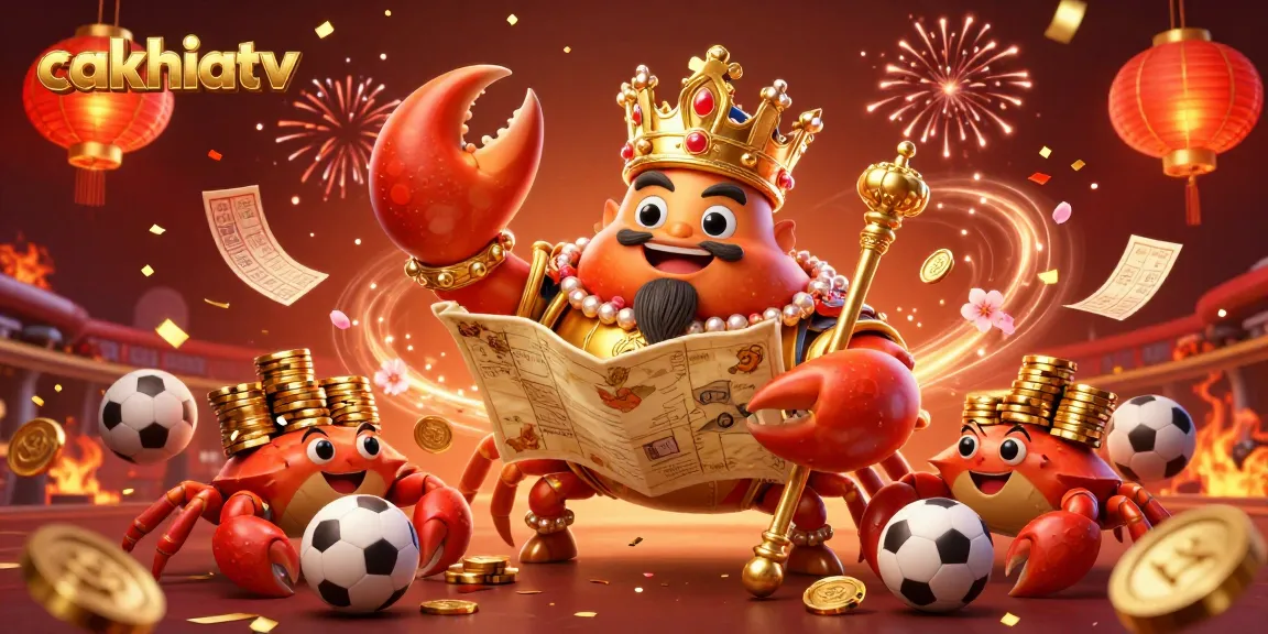Cakhiatv brings excitement with the golden crab emperor and lively sports-themed elements, capturing the essence of thrilling gaming.