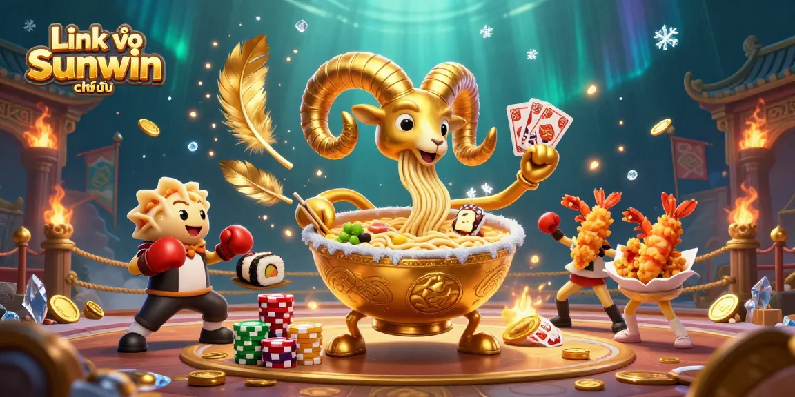 Experience a vibrant casino scene featuring Link vào Sunwin chính thức with engaging characters and gold coins.