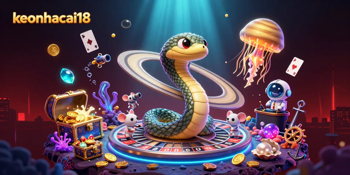 Action-packed scene of keonhacai18 characters betting on a cosmic roulette wheel in a vibrant casino atmosphere.