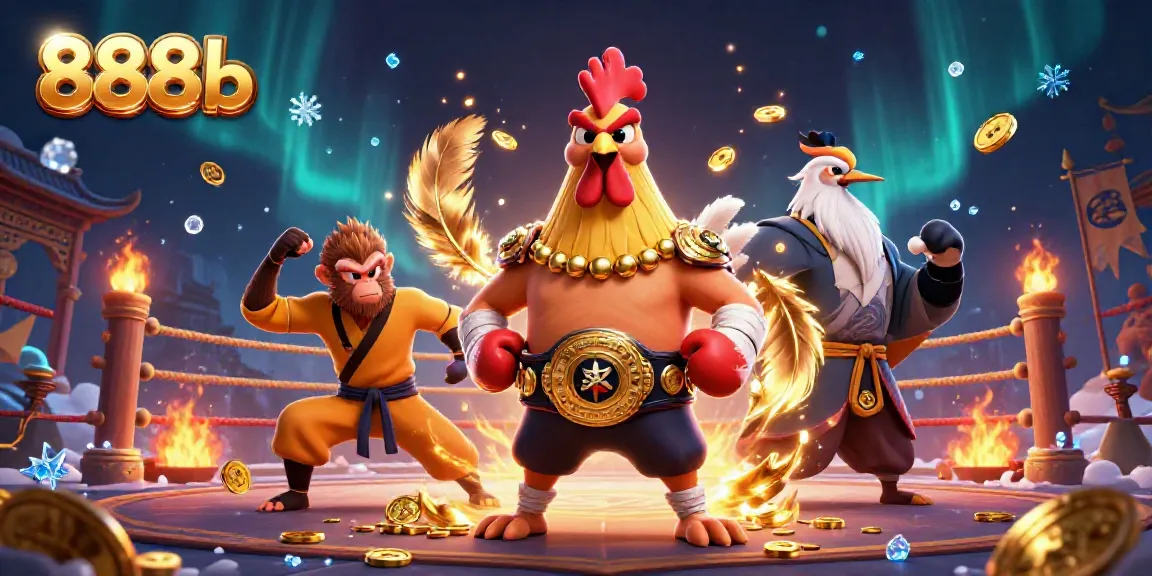 Bet on 888b with fierce characters in an epic, vibrant casino-themed scene.