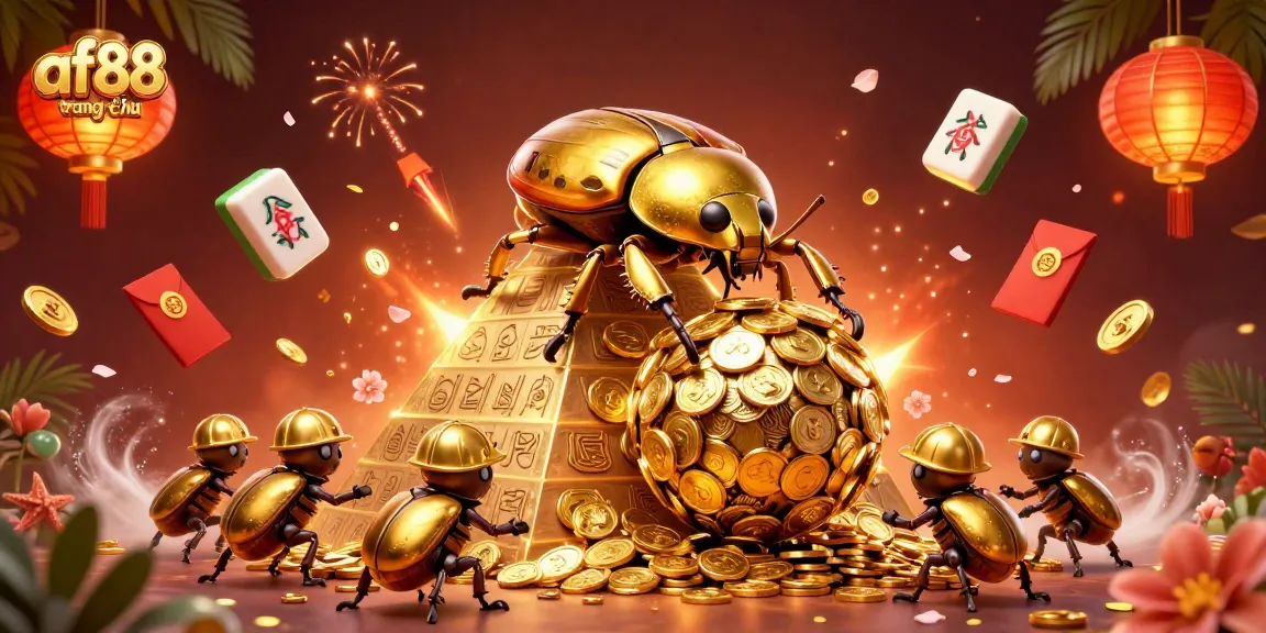 Engage with af88 trang chủ's vibrant casino world featuring golden beetles and dynamic game elements.