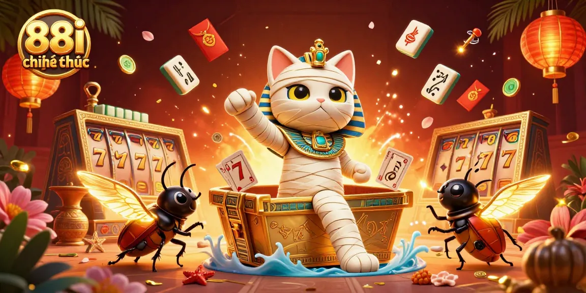 Embark on thrilling adventures with 88i chính thức, showcasing a dynamic casino scene filled with excitement and golden treasures.