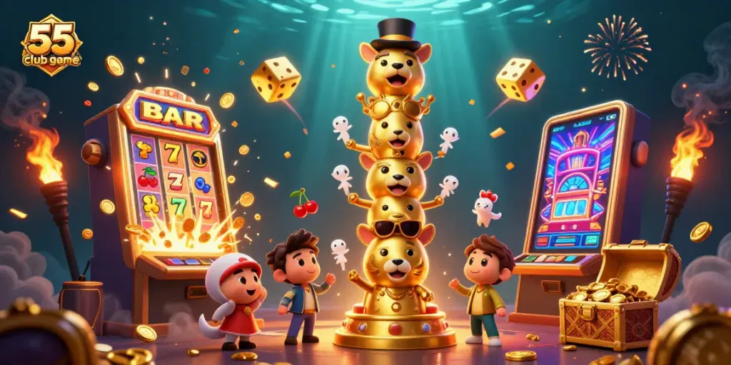 Experience exciting gameplay with the 55 club game featuring dynamic elements and vibrant casino visuals.